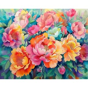 Natuyalo Paint by Numbers for Adults Beginner, Elk in Forest Acrylic Easy Paint by Numbers Kits Natural Landscape Craft Kits for Adults Suitable for Home Wall Decoration Flameless 16x20 Inch