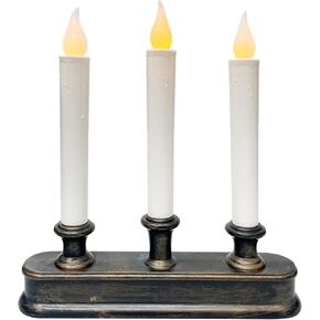 4 Pack Battery Operated LED Window Candles with Timer, Christmas Window Candles Lights with 3V Ultra-Bright LED Clear Bulbs for Indoor Windows Mantels Christmas Decor, 4 Suction Cups- Polished Brass