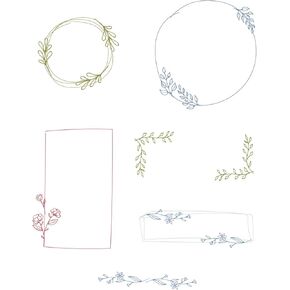 Sizzix Layered Clear Craft Card Making 11PK Drawn Frames by Lisa Jones | 666032 | Chapter 4 2022 Stamps, Grey