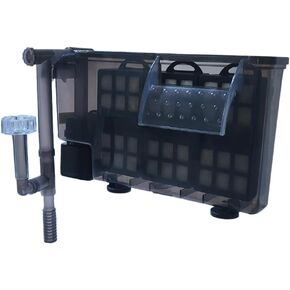 20 Gallon Fish Tank Filter | 10-30 Gallon Fish Tank Filter | 750L/H Flow | Built-in 10W Silent Pump | Freshwater and Saltwater Aquarium Filter | Crystal Clear Water