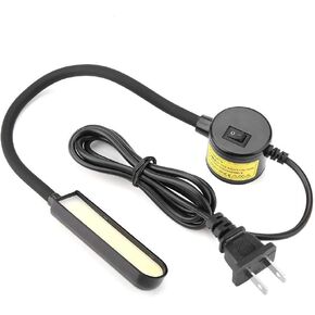 Sewing Machine Light 6W COB Working Gooseneck Lamp with Magnetic Base for Sewing Machine Working Light(US Plug)