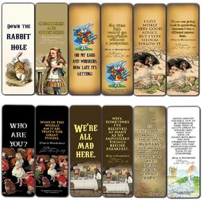 Creanoso Pride and Prejudice Bookmarks Cards (12-Pack)- Vintage Jane Austen Book Club Page Clipper Set – Stocking Stuffers Gift for Boys, Girls, Men, Women, Teens – Classroom Incentives