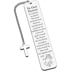 Pastor Appreciation Gifts Pastor Gifts for Men Women Thank You Bookmark Gifts for Pastors Baptism Christian Religious Birthday Gifts for Pastor, Gifts for Pastors Appreciation Cards for Men Women