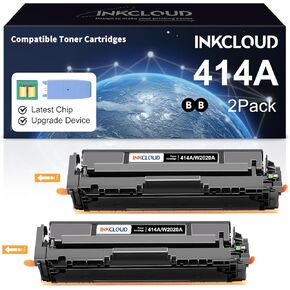 414A Toner Cartridges with Chip and Upgrade Device Compatible Toner Cartridge for HP 414A 414X W2020A Work with HP Color Pro MFP M479fdw M479fdn M454dw M454dn Printer Ink (2 Black)