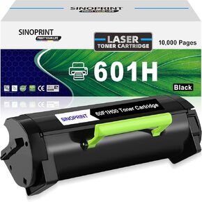 601H (60F1H00) Compatible Toner Cartridge for Lexmark Printer MX310dn, MX410de, MX510de, MX511de, MX511dhe, MX511dte, MX610de, MX611de, MX611dhe and MX611dte Toner Cartridge (1Black 10,000 Pages)