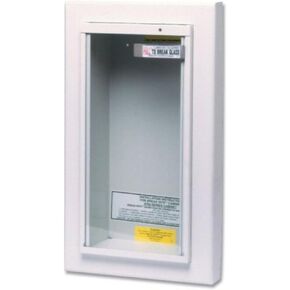 Kidde Fire Extinguisher Wall Cabinet, White/Red