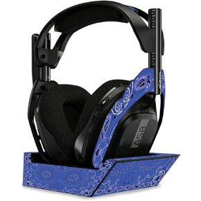 MightySkins Skin Compatible with Astro A50 Wireless Headphones + Base Station (Gen 4) - Blue Bandana | Protective, Durable, and Unique Vinyl Decal wrap Cover | Easy to Apply | Made in The USA