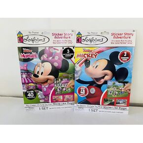 Colorforms Sticker Story Adventure Mickey & Minnie Mouse (Bundle of 2 Packs)