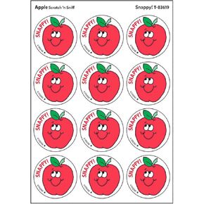 Snappy!/Apple Scent Retro Stinky Stickers by TREND; 24 Seals/Pack - Authentic 1980s Designs!