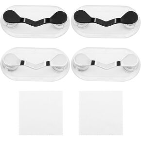 4 Pack Magnetic Eyeglass Holder, Magnetic Reading Glasses Holder Name tag Badge Holder Sunglass Holder ID Badge for Men and Women(as Shown)