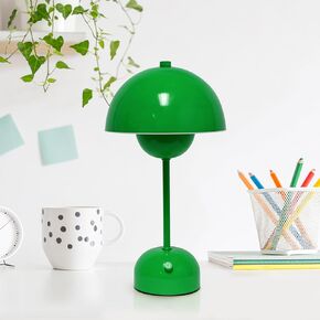 Simple Designs LD1069-GRN 11.8" Mushroom Magic Dimming LED Touch Stick Lamp, Portable & Rechargeable, Green