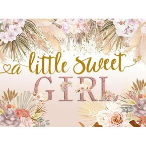 DIY 5D Diamond Art Kits Painting for Adults by Numbers Hello Baby Boho Flowers Baby A Sweet Little Girl is on The Way for Home Wall Decor 30x40cm/11.7x16inches