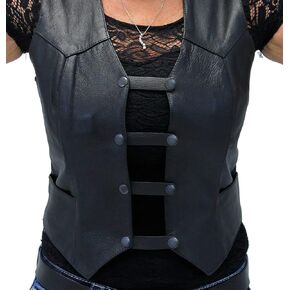 Jamin Leather® - Black Leather Vest Extenders - Set Of 4 Made in USA #VC20250K