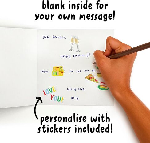 CENTRAL 23 - بطاقة عيد ميلاد فتاة لطيفة - بطاقة عيد ميلاد أول - "انظر من هي واحدة" - بطاقات عيد ميلاد جميلة لها - بطاقة عيد ميلاد مثالية للأطفال - بطاقة عيد ميلاد ممتعة للابنة - تأتي مع ملصقات لطيفة in Kuwait