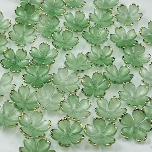 100pcs Acrylic Flower Beads, 19mm Cherry Blossom Plastic Gradient Flower Spacer Beads for DIY Crafts Bracelet Necklace Earrings Jewelry Making(Mix Colors) in Kuwait