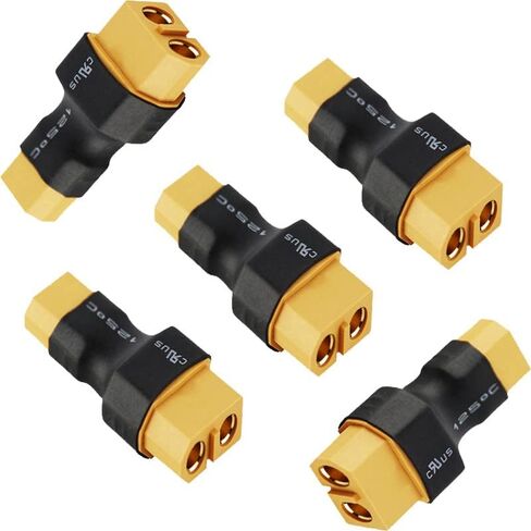 5-Pack XT30 Male Connector to XT60 Female Connector Adapter for RC FPV Drone Car Lipo NiMH Battery Charger ESC in Kuwait