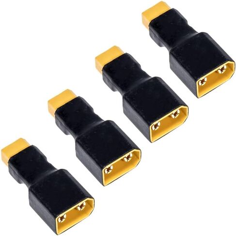 5-Pack XT30 Male Connector to XT60 Female Connector Adapter for RC FPV Drone Car Lipo NiMH Battery Charger ESC in Kuwait