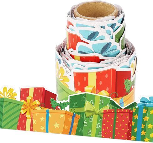Lucleag 36 Feet Christmas Bulletin Board Border Roll, Christmas Candy Bulletin Board Border Trim for Christmas Holiday Party School Classroom Office Wall Bulletin Board Decorations in Kuwait