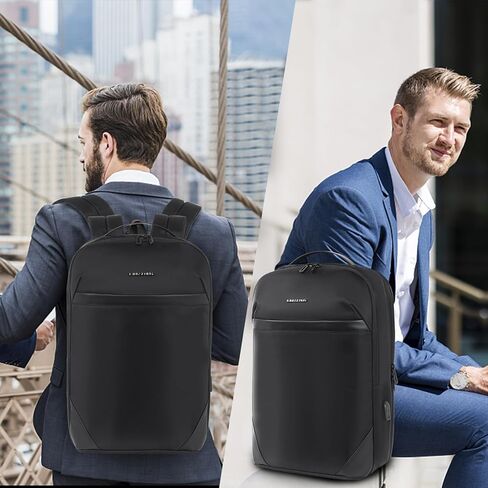 KINGSLONG Laptop Backpack for Men 15.6-16 inch Slim Business Backpack for Men Lightweight Computer Backpack with USB Charging Port Water Resistance Anti-theft Computer Bag for Work Office Colllege in Saudi Arabia