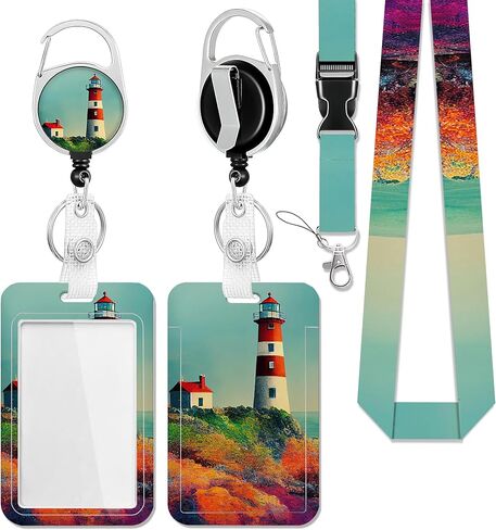 Rose Lanyards for Id Badges,ID Badge Holder and Retractable Reel Clip Lanyard with ID Card Nametag Badge Holder for Nurse Teacher in Kuwait