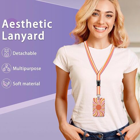 Rose Lanyards for Id Badges,ID Badge Holder and Retractable Reel Clip Lanyard with ID Card Nametag Badge Holder for Nurse Teacher in Kuwait