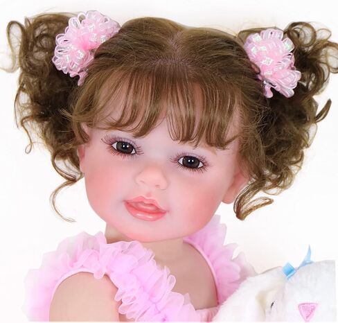 22 Inch Toddler Dolls Galaxia Girl (white and blue)- Baby Dolls Girl- Cute Soft Vinyl Realistic Baby Doll Poseable Smiling Real Life Baby Dolls with Complete Accessories for 3+ Years Old Gifts in Saudi Arabia