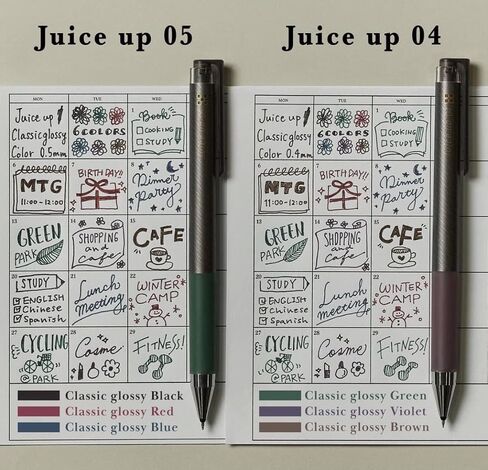 04 Pilot Juice up 05 قلم حبر جل قابل للسحب 0.5 مم، لون لامع ذو نقطة دقيقة، مجموعة 6 ألوان (LJP120S5-6CCG) مع العبوة الأصلية القابلة للاستخدام، 2.51 × 5.6 × 0.47 بوصة in Saudi Arabia