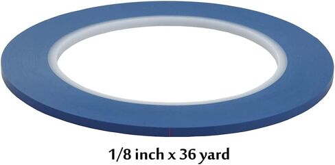 JINBING High-Temp Vinyl Fine Line Fineline Masking Tape Automotive Paint for Curves Blue (1/16 in +1/8 in each 3Rolls) in Saudi Arabia