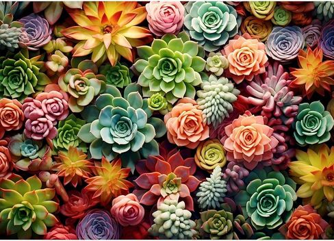 مجموعات الفن الماسي من CEOVR Succulents للبالغين، نقاط طلاء دياميند 5D للمبتدئين، مجموعات الحرف اليدوية للبالغين، فنون وحرف يدوية، فن هدية ممتع DIY، ديكور حائط للمكتب المنزلي 12 * 16 بوصة in Saudi Arabia