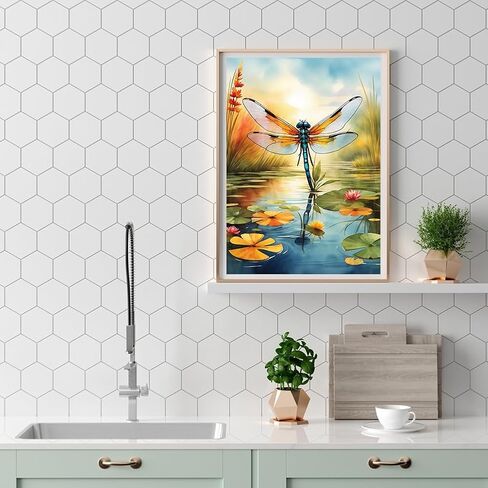 مجموعات الطلاء الماسي PFFNGPEN للبالغين، مجموعات فنية ماسية 5D DIY للمبتدئين، فن ماسي مستدير كامل لديكور الحائط المنزلي، حشرة، 12 × 16 بوصة in Kuwait