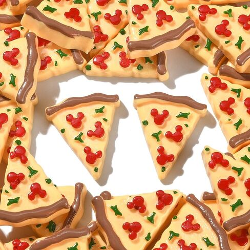 LiQunSweet 50 Pcs Imitation Food Triangle Pizza Flatback Nohole Beads Charms for DIY Craft Decoration in Kuwait