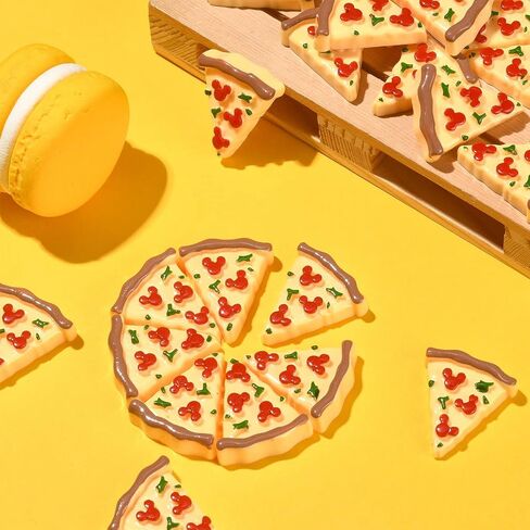 LiQunSweet 50 Pcs Imitation Food Triangle Pizza Flatback Nohole Beads Charms for DIY Craft Decoration in Kuwait