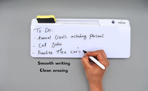 Dry Erase Desktop Glass Whiteboard with Storage, to-do List Memo Notepad for Desk Computer, Caddy Organizer Keyboard Stand, Phone and Tablet Holder for Home, Office, and School Supplies 16X7X2 inches in Saudi Arabia