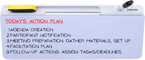 Dry Erase Desktop Glass Whiteboard with Storage, to-do List Memo Notepad for Desk Computer, Caddy Organizer Keyboard Stand, Phone and Tablet Holder for Home, Office, and School Supplies 16X7X2 inches in Saudi Arabia