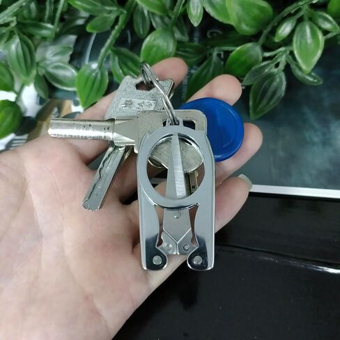Folding Scissors, Safe Portable Travel Scissors, Stainless Steel Mini Folding Scissors for Outdoor Activities, Travel, Family, School, Fishing, Tailoring, Gift Giving (Silver) in Saudi Arabia