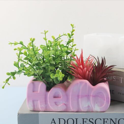 Silicone Planter Molds for Concrete, Succulent Plant Pot Resin Molds Jewelry Storage Box Epoxy Mold Trinket Box Casting Mold for DIY Homemade Ornaments (Familia) in Saudi Arabia