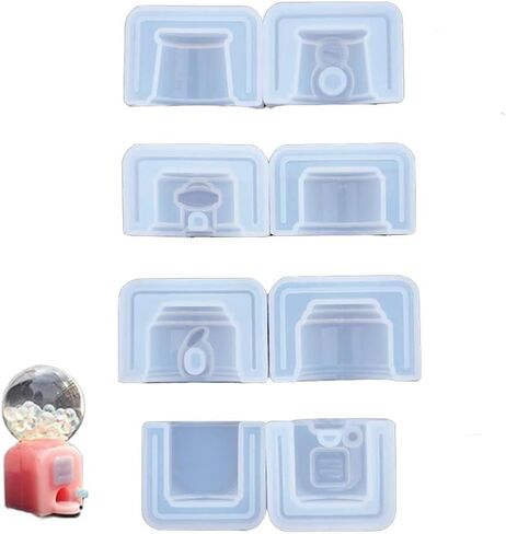 iSuperb Resin Molds Kit, Shaker Silicone Molds, Epoxy Jewelry Molds, 4 Twisted Egg Machine Mold, 5 Hollow Glass Ball, for DIY Jewelry Craft Making, Pendant, Keychain, Decorations (4 x Shaker Mold) in Saudi Arabia