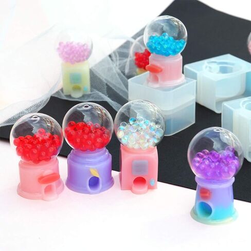 iSuperb Resin Molds Kit, Shaker Silicone Molds, Epoxy Jewelry Molds, 4 Twisted Egg Machine Mold, 5 Hollow Glass Ball, for DIY Jewelry Craft Making, Pendant, Keychain, Decorations (4 x Shaker Mold) in Saudi Arabia