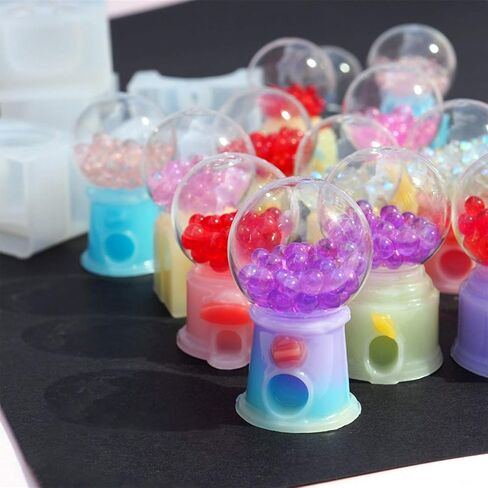 iSuperb Resin Molds Kit, Shaker Silicone Molds, Epoxy Jewelry Molds, 4 Twisted Egg Machine Mold, 5 Hollow Glass Ball, for DIY Jewelry Craft Making, Pendant, Keychain, Decorations (4 x Shaker Mold) in Saudi Arabia
