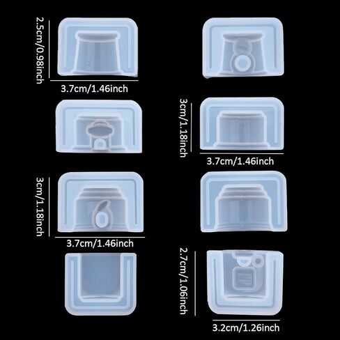 iSuperb Resin Molds Kit, Shaker Silicone Molds, Epoxy Jewelry Molds, 4 Twisted Egg Machine Mold, 5 Hollow Glass Ball, for DIY Jewelry Craft Making, Pendant, Keychain, Decorations (4 x Shaker Mold) in Saudi Arabia