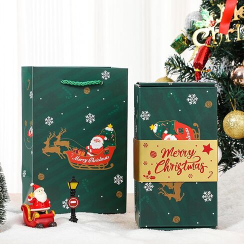 Christmas Surprise Gift Box Explosion for Money, Unique Folding Bouncing Red Envelope Gift Box with Confetti for Lover & kids (Christmas Elk) in Saudi Arabia