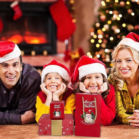Christmas Surprise Gift Box Explosion for Money, Unique Folding Bouncing Red Envelope Gift Box with Confetti for Lover & kids (Christmas Elk) in Saudi Arabia