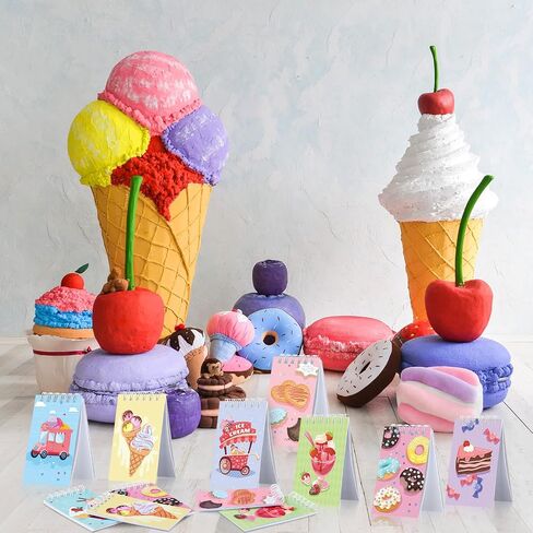 Zonon 24 Pack Mini Ice Cream Spiral Notebook Ice Cream Party Favors Kids Pocket Notepads Mini Ice Cream Notepads Gifts Bulk for Birthday Party Favors Supplies School Teacher Classroom Gifts in Saudi Arabia