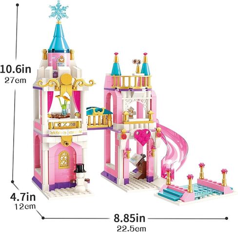 QMAN 6-12 Girl's Dream Home Building Blocks Kit Educational Toy, Build Girl's Bedroom Living Room Kitchen, 3 Building Methods (194 Pieces) in Saudi Arabia