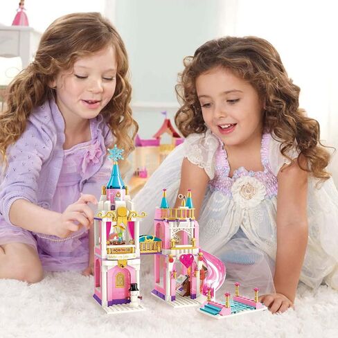 QMAN 6-12 Girl's Dream Home Building Blocks Kit Educational Toy, Build Girl's Bedroom Living Room Kitchen, 3 Building Methods (194 Pieces) in Saudi Arabia
