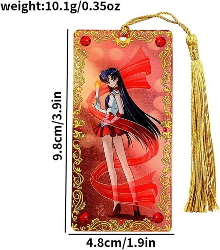1pc Anime Female Warrior Bookmark - Sailor Cartoon Acrylic Cartoon Bookmarks for Fans Bookworms, Reading Marker Book Accessories, Holiday Gifts, Christmas Gifts (8PCS) in Saudi Arabia