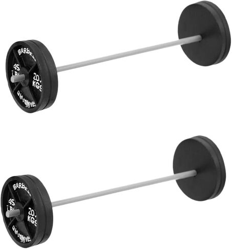 Miniature Dollhouse Barbell,Tiny Fitness Equipment Models,1: 12 Mini Dumbbells Model, Dollhouse Fitness Accessories,2Pcs in Kuwait