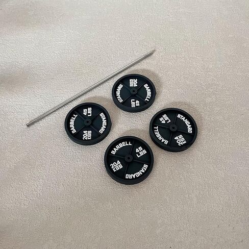 Miniature Dollhouse Barbell,Tiny Fitness Equipment Models,1: 12 Mini Dumbbells Model, Dollhouse Fitness Accessories,2Pcs in Kuwait