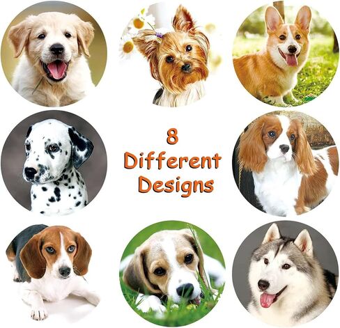 500Pcs Round Cute Dog for Kids Teacher Reward Stickers School Supplies, Animal Incentive Roll Sticker Potty Training Stickers for School Classroom Home（S107 Series） in Kuwait