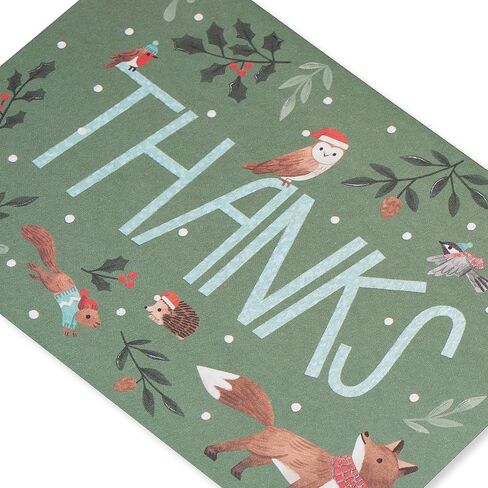 Papyrus Blank Holiday Thank You Cards Boxed with Envelopes, Woodland (12-Count) in Saudi Arabia